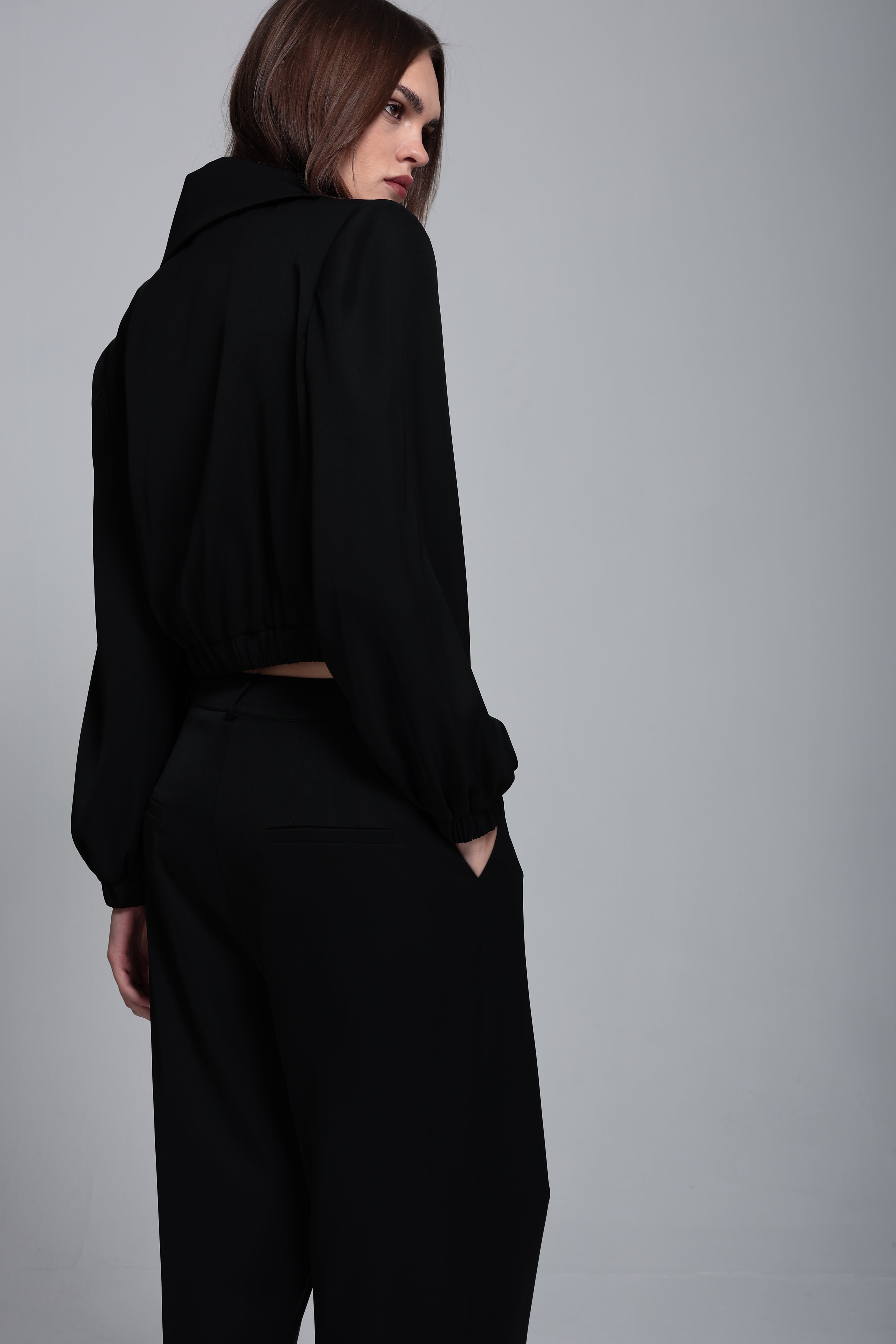 Pili detaylı palazzo pantolon