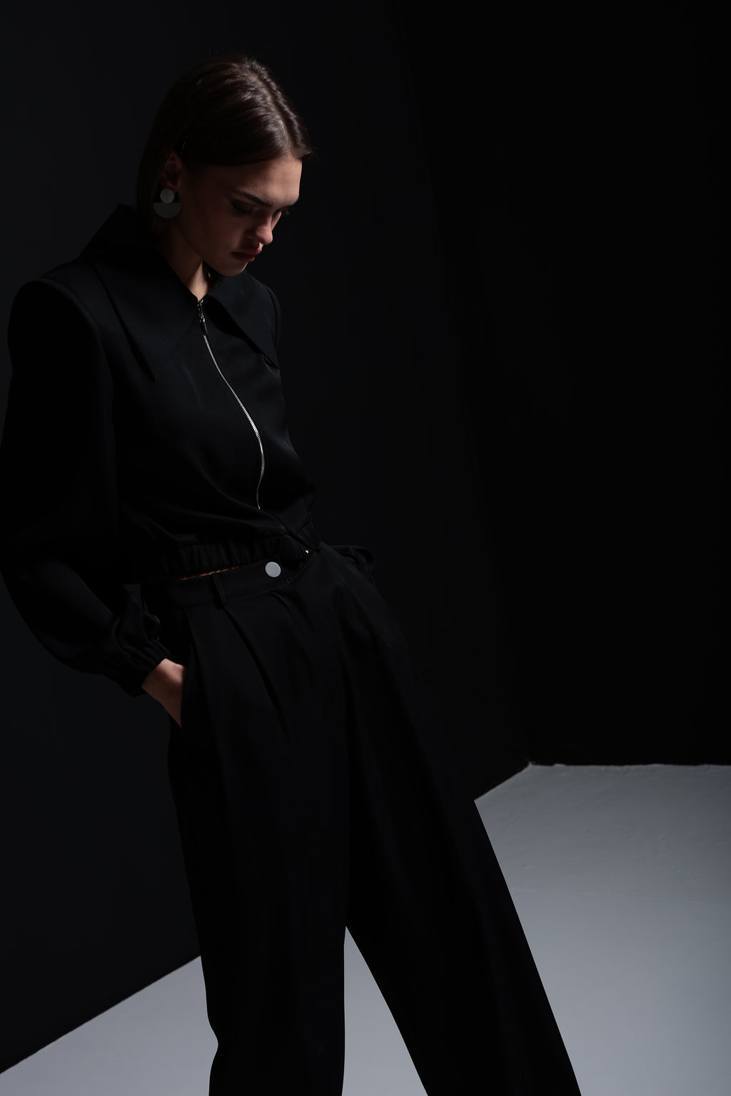 Pili detaylı palazzo pantolon