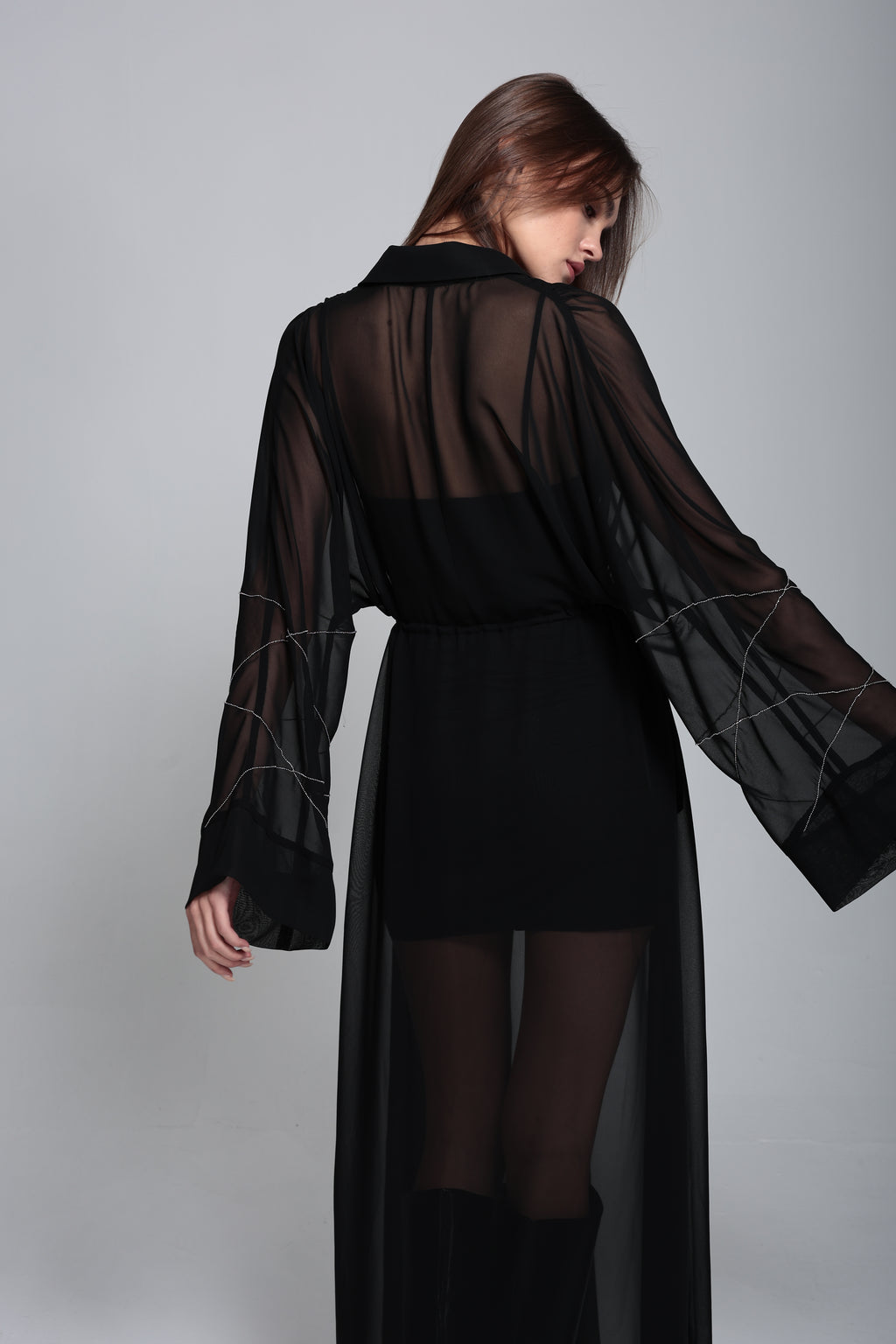 Transparan gömlek elbise