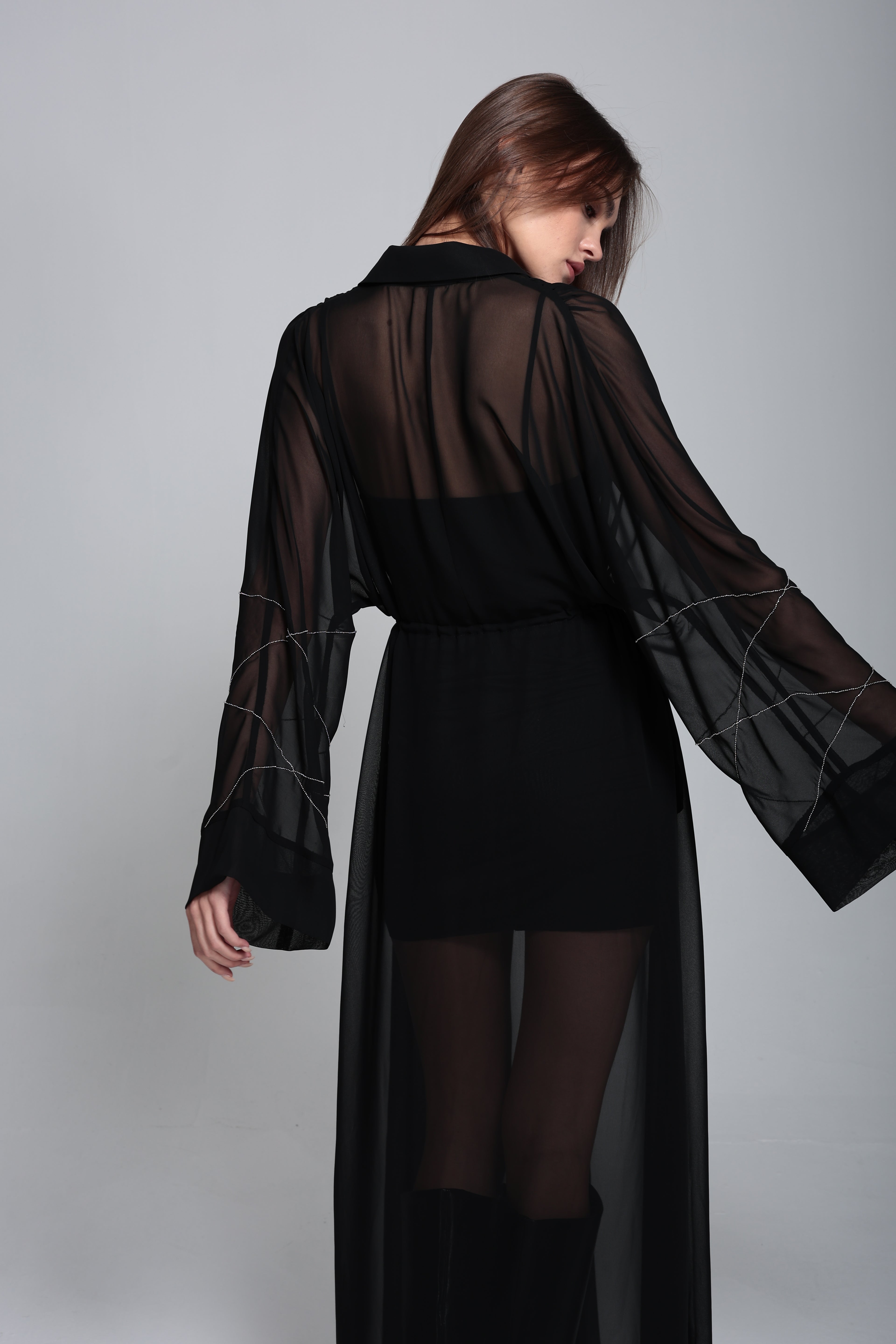 Transparan gömlek elbise