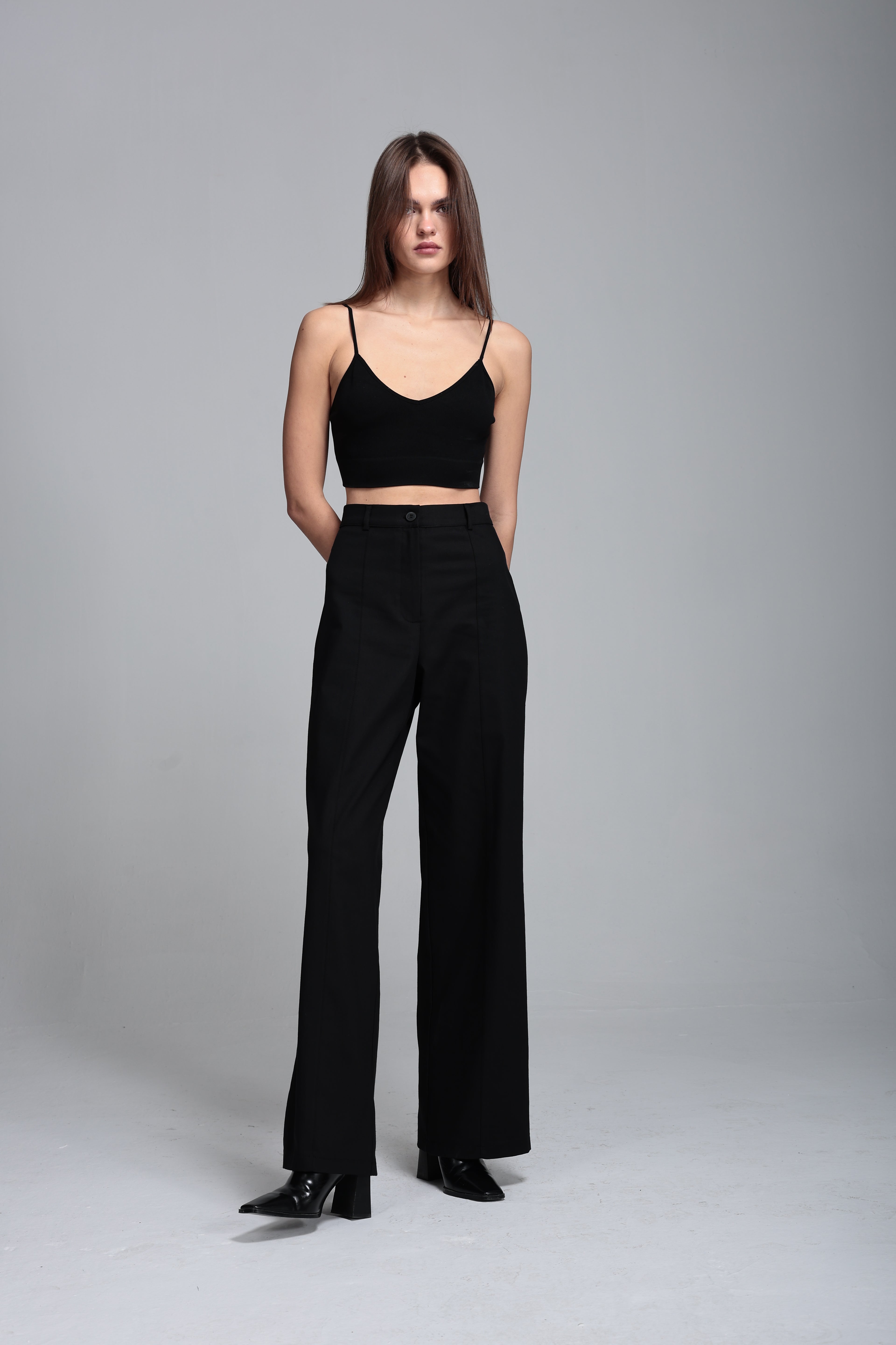 Denim wide lag pantolon