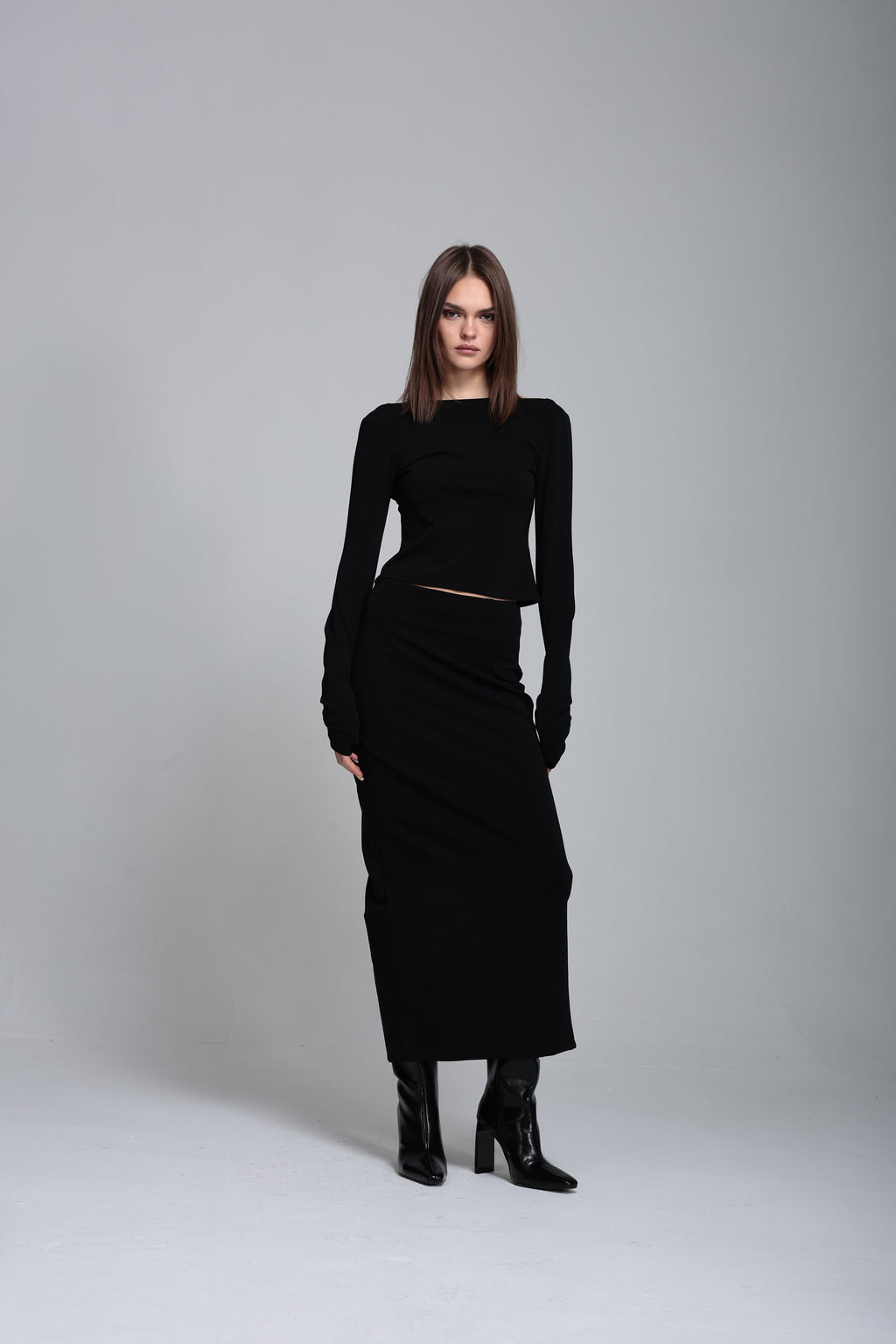 Midi boy örme kalem etek