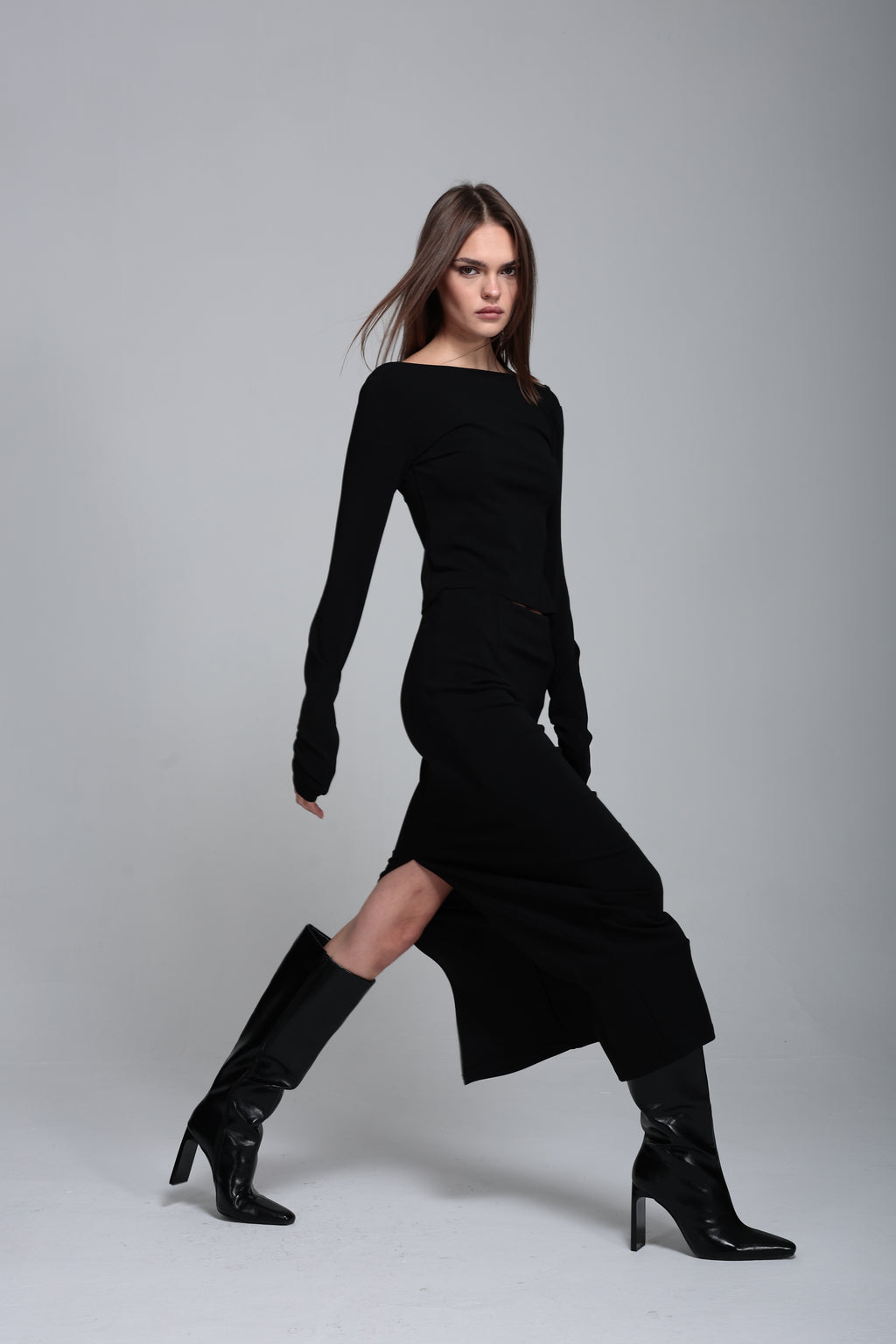 Midi boy örme kalem etek