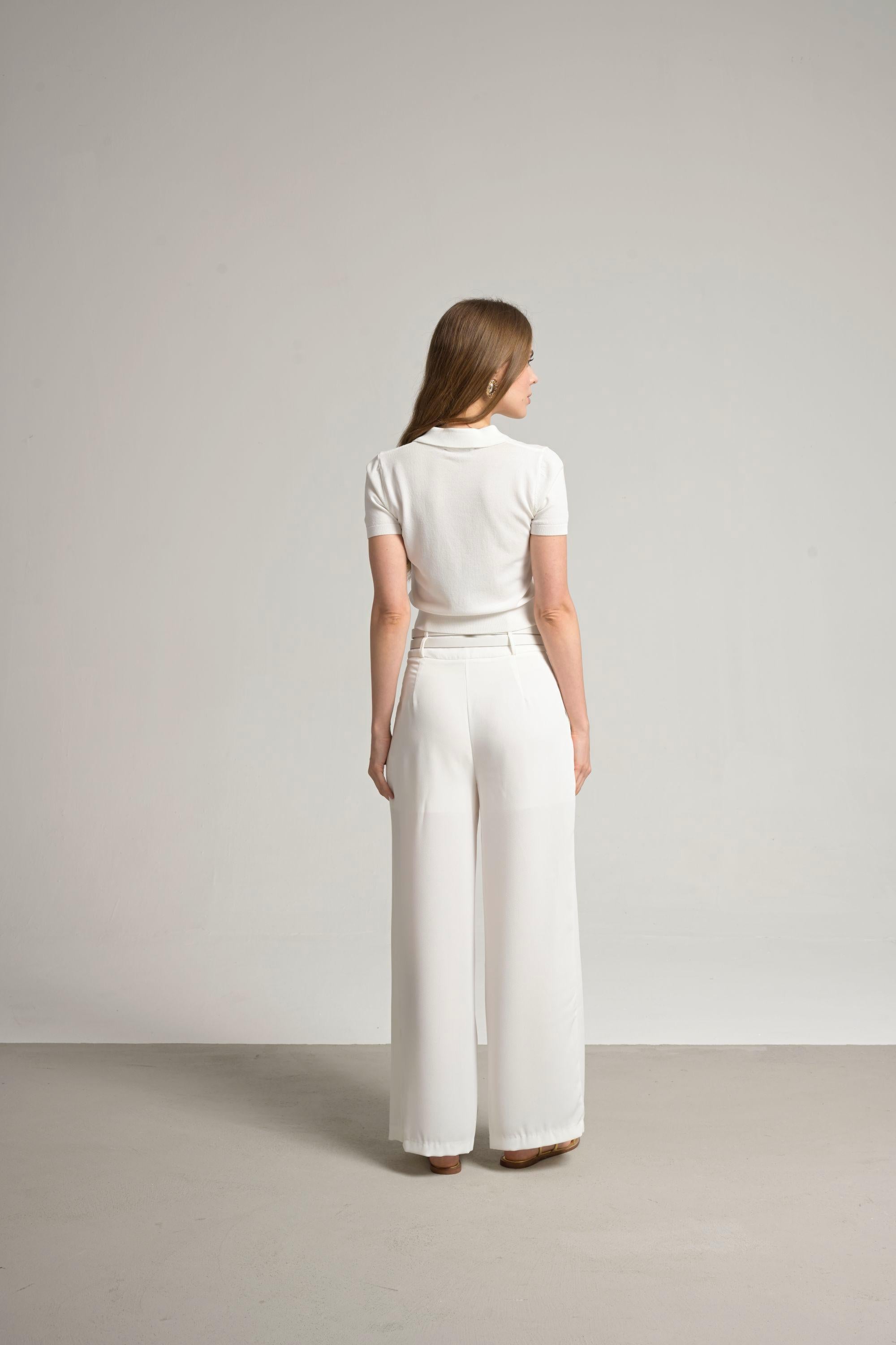 çift kemerli pantolon