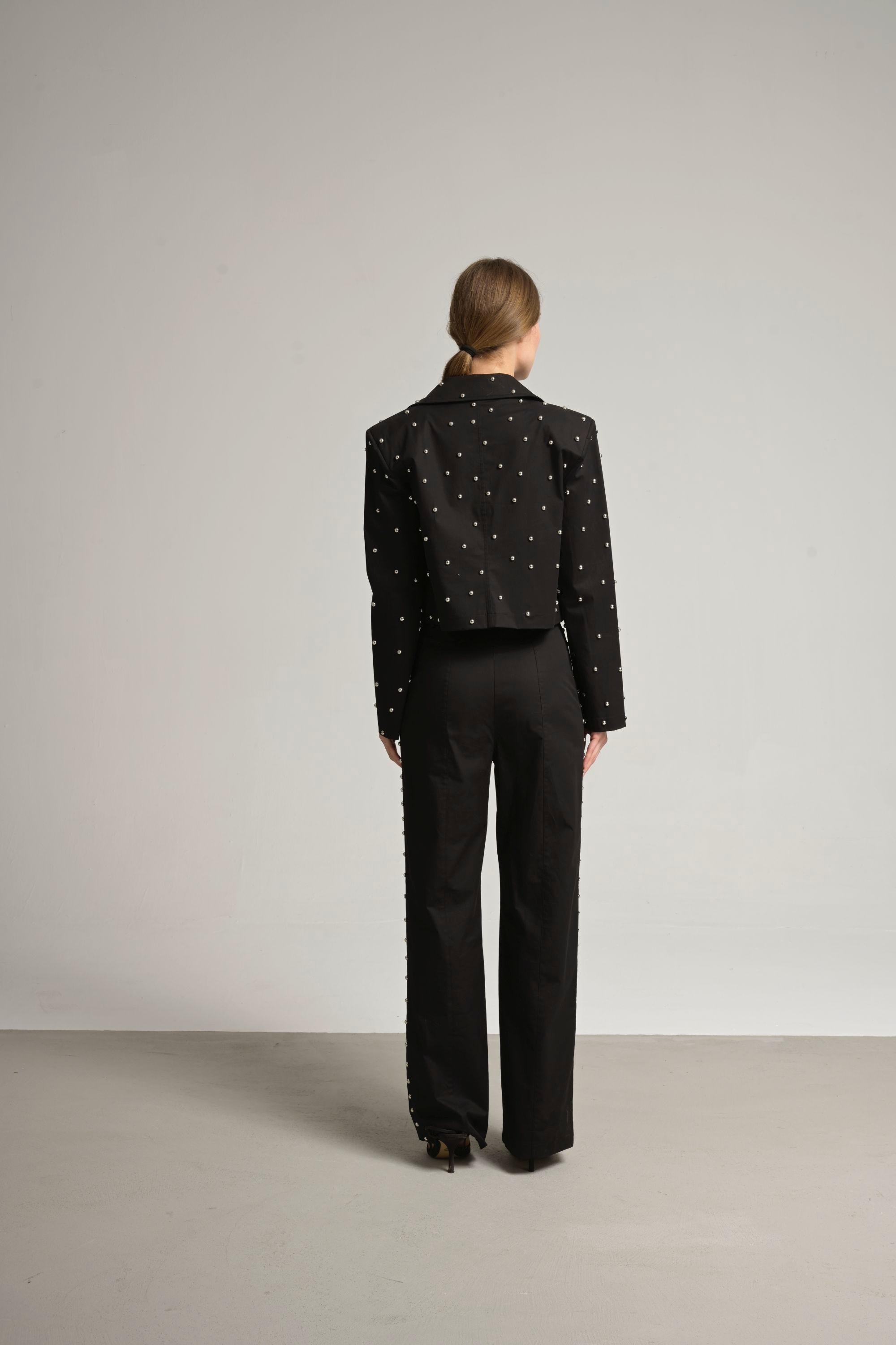 Trok detaylı denim pantolon