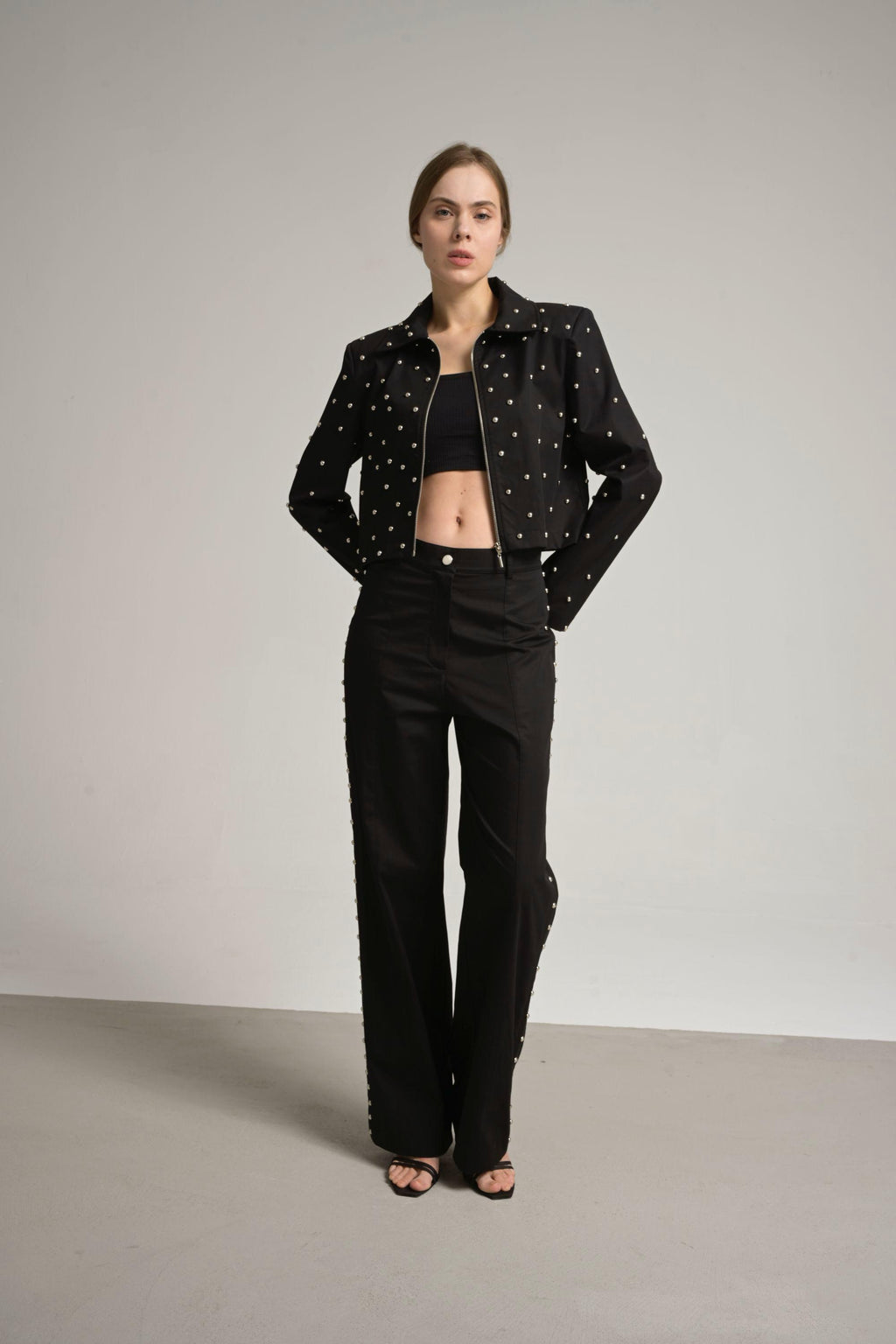 Trok detaylı denim pantolon