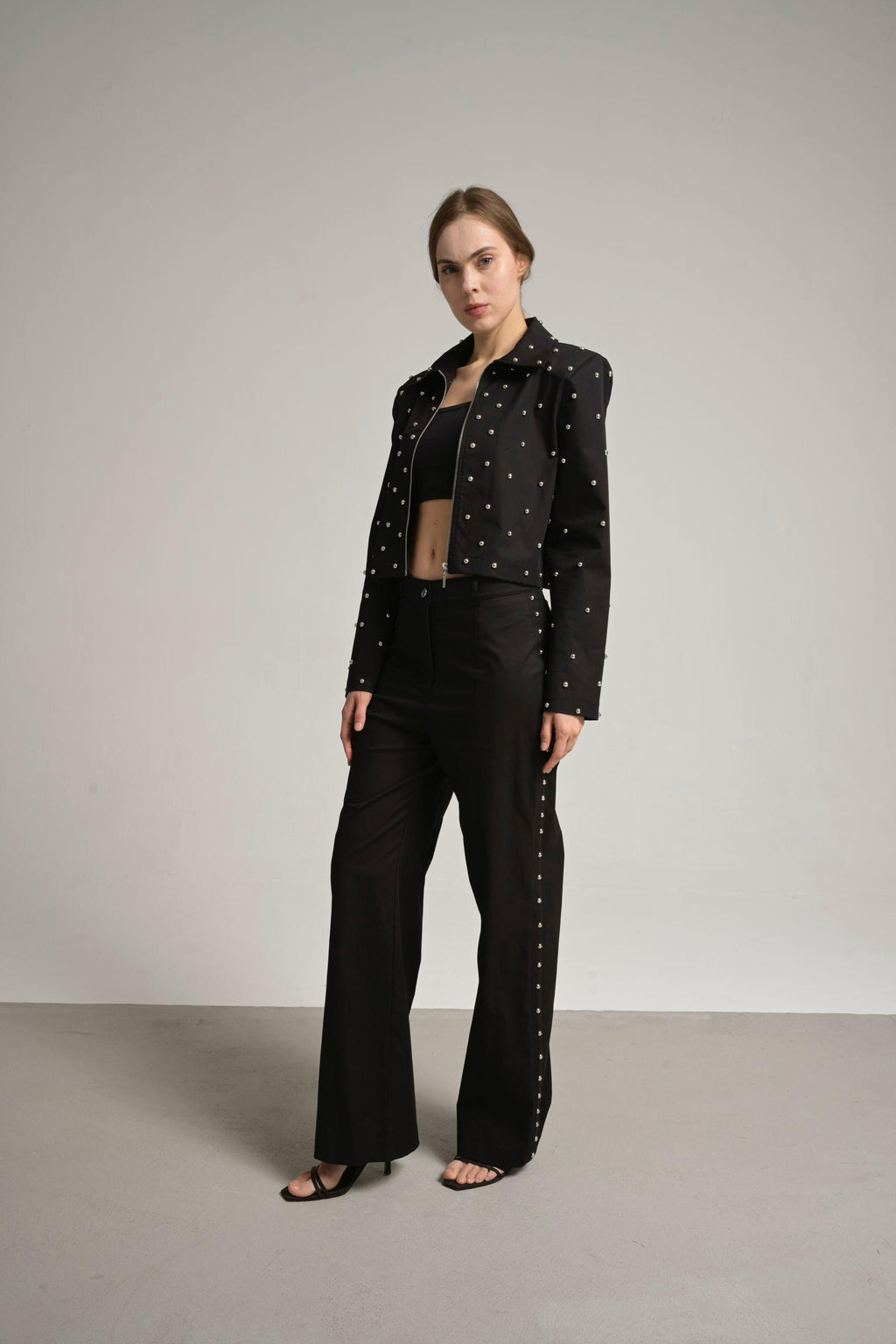 Trok detaylı denim pantolon