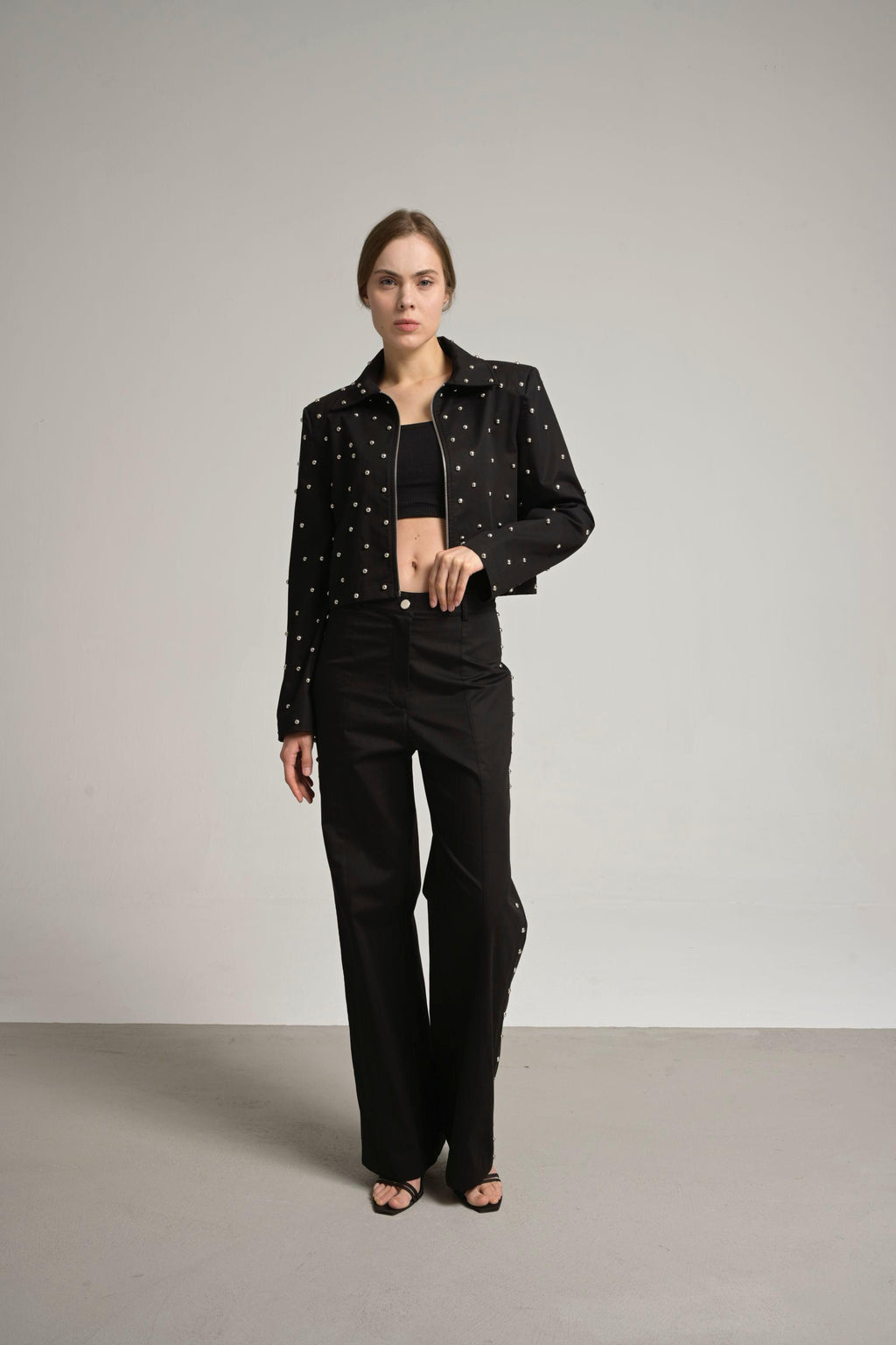 Trok detaylı denim pantolon