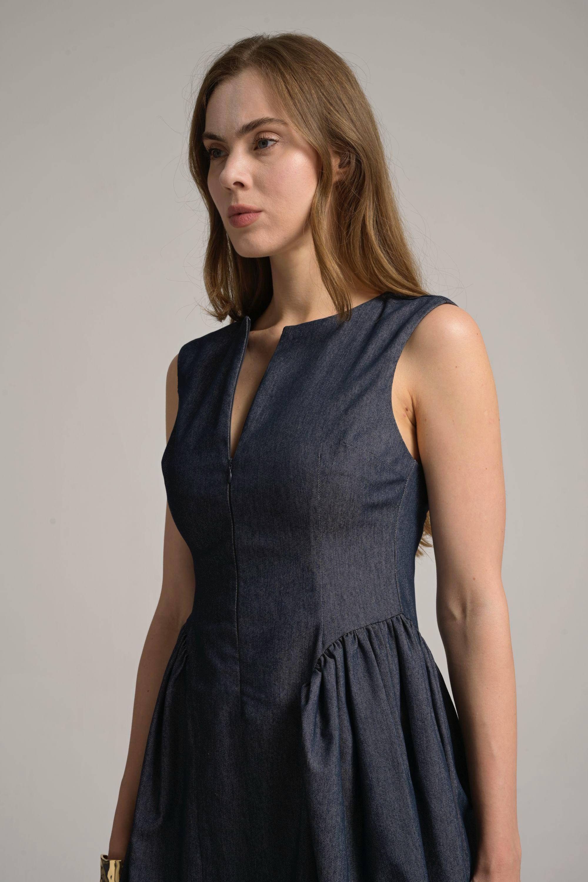kısa denim elbise
