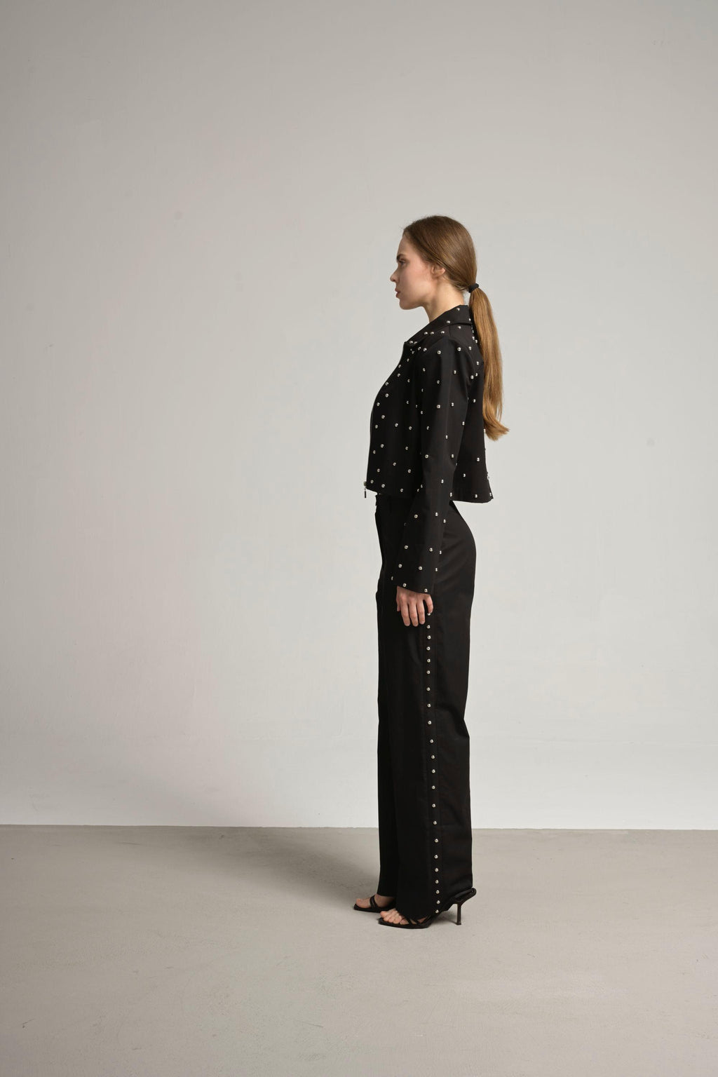 Trok detaylı denim pantolon