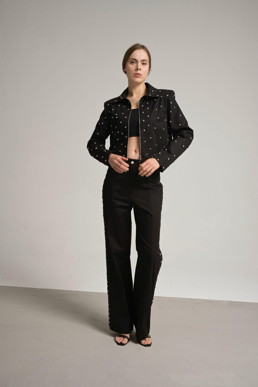 Trok detaylı denim pantolon